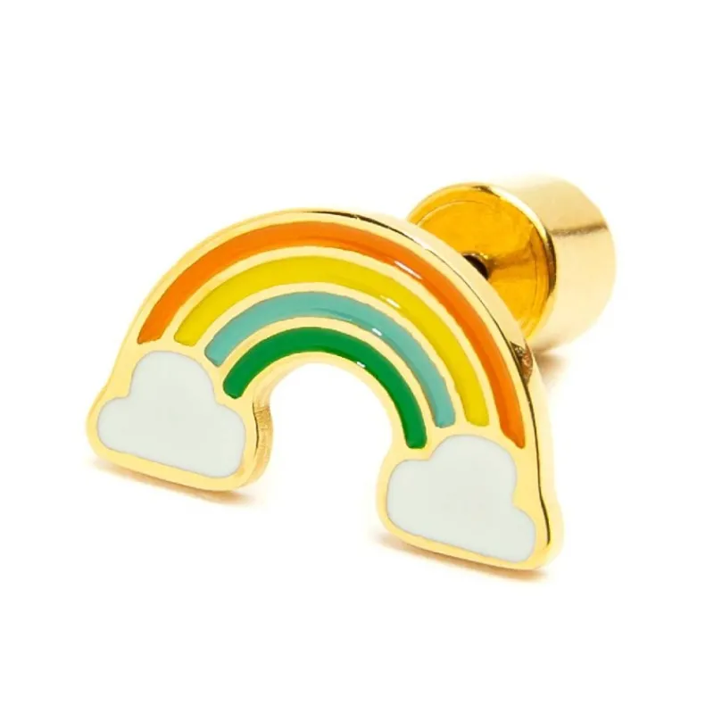 Hot Orecchino a lobo arcobaleno Orecchini