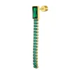 Fashion Orecchino a lobo catena tennis baguette Orecchini