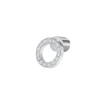 Fashion Orecchino a lobo cerchio 0,8cm con zirconi bianchi Orecchini