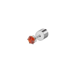 Clearance Orecchino a lobo con zircone 3mm Orecchini