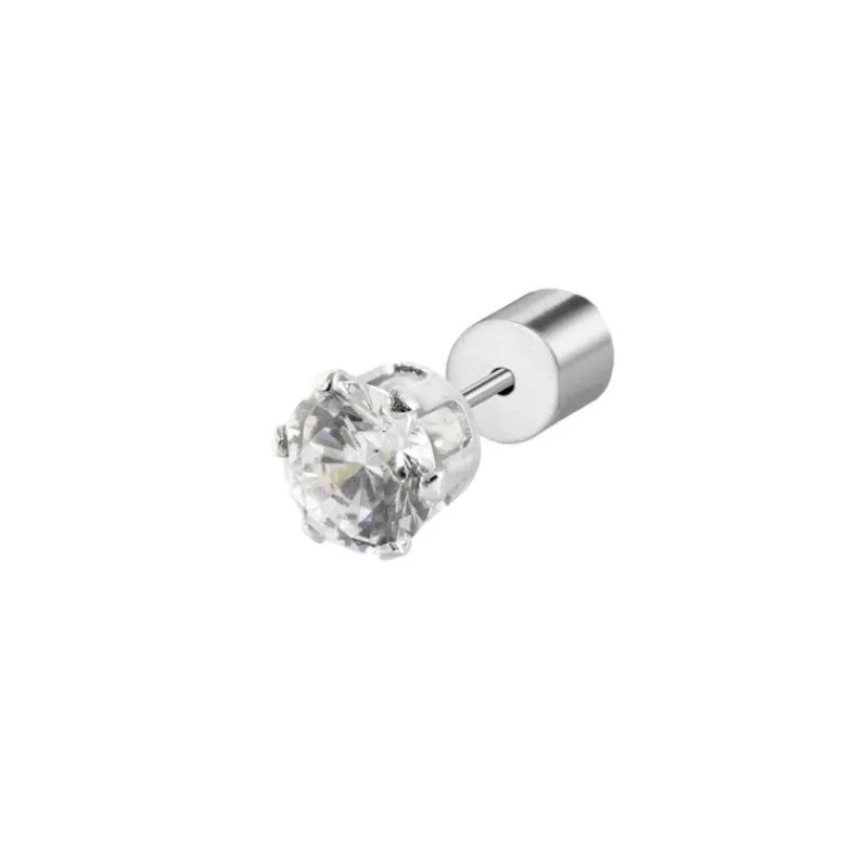Fashion Orecchino a lobo con zircone 5mm Orecchini