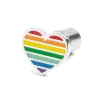 Discount Orecchino a lobo cuore arcobaleno Orecchini