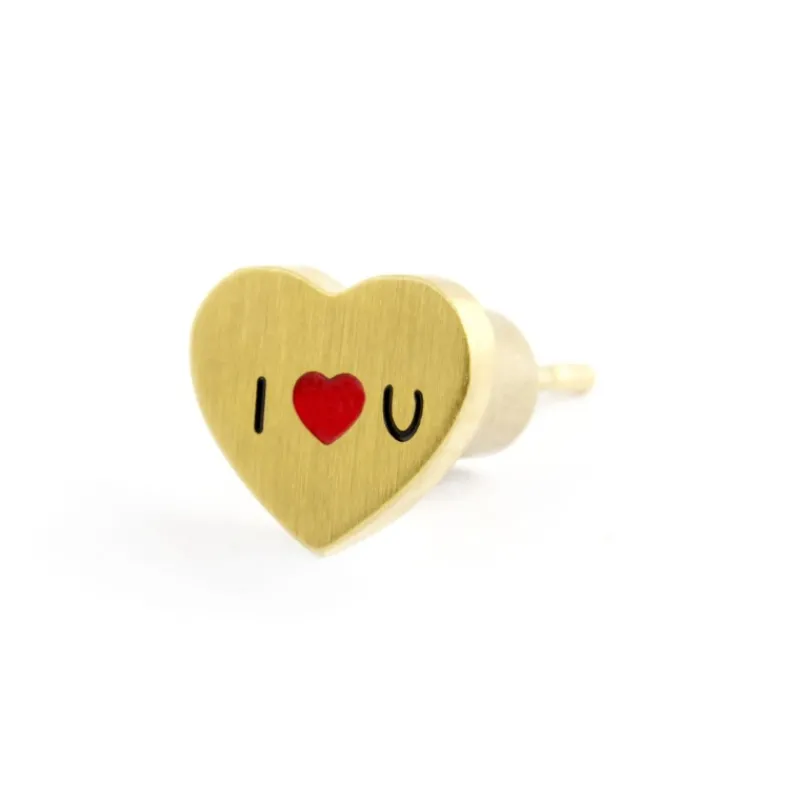 Fashion Orecchino a lobo cuore love Orecchini