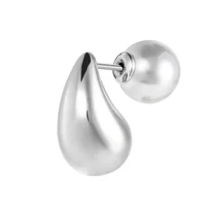 Online Orecchino a lobo goccia 1,8 cm con chiusura perla Orecchini