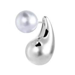 Clearance Orecchino a lobo goccia 2,6 cm con chiusura perla Orecchini