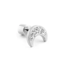 Clearance Orecchino a lobo luna con cristalli Orecchini