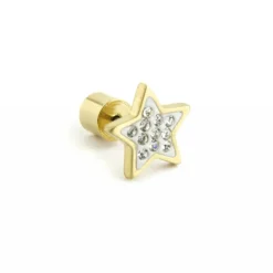 Sale Orecchino a lobo stella con cristalli Orecchini