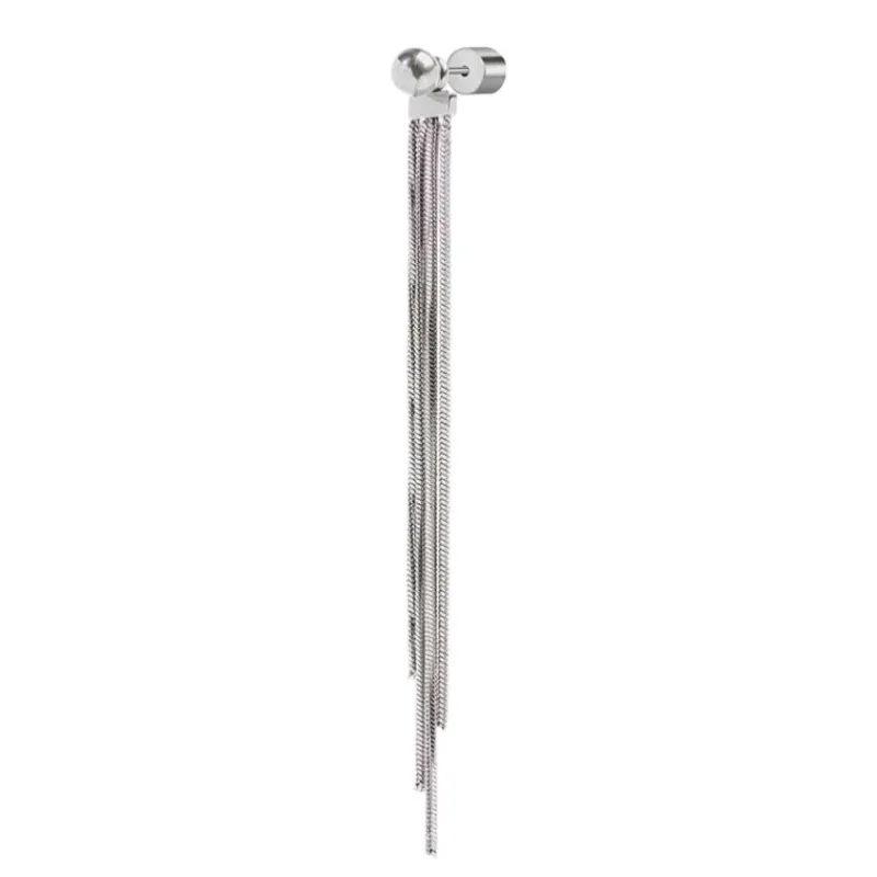 Outlet Orecchino pendente con catene snake quadrate Orecchini