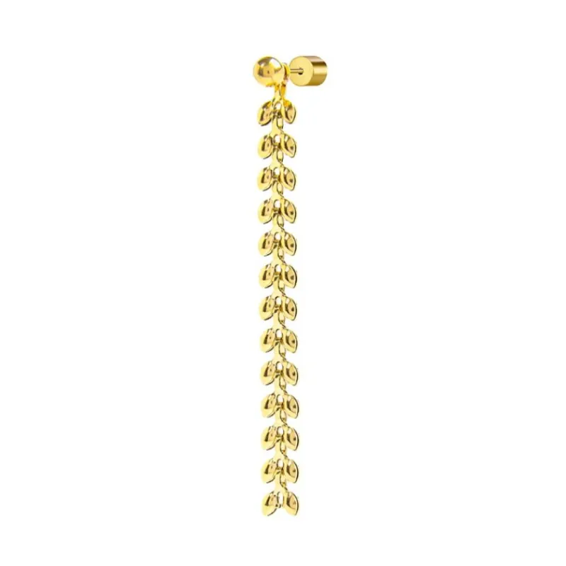 Sale Orecchino pendente con catena a foglia chevron Orecchini