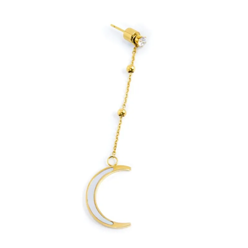 Hot Orecchino pendente luna madreperla Orecchini