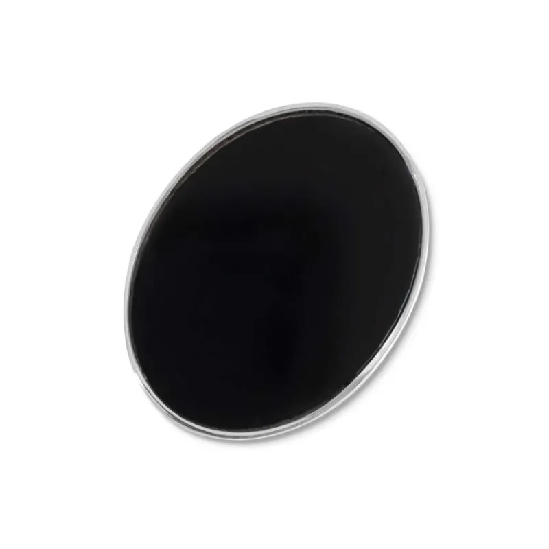 Discount Piastrina ovale smalto nero changy Changy