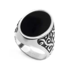 Discount Piastrina ovale smalto nero changy Changy