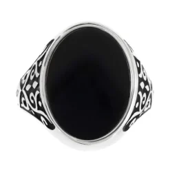 Discount Piastrina ovale smalto nero changy Changy