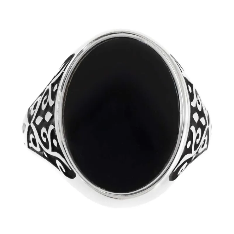 Discount Piastrina ovale smalto nero changy Changy