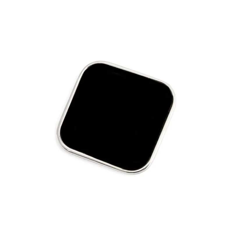 Hot Piastrina quadrata smalto nero changy Changy