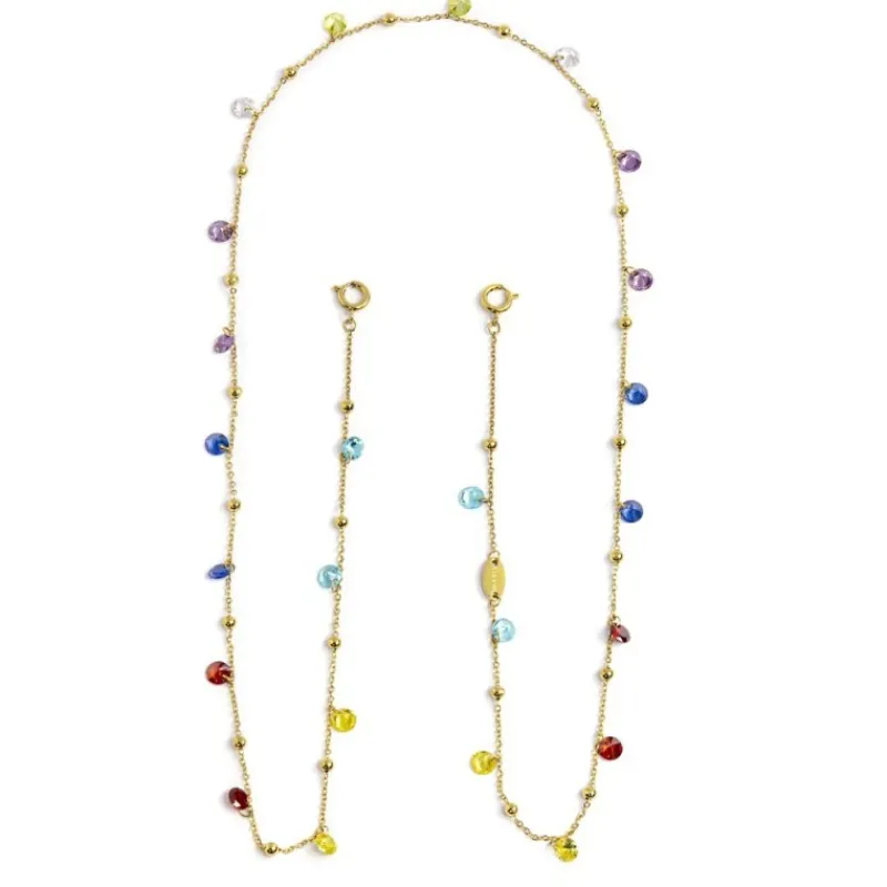 Fashion Porta occhiali catena con zirconi Accessori